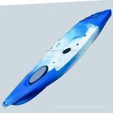 Single Seat Kayak with 2 Flush Mounted Rod Holder LLDPE Rotomolded with Wheel to Move